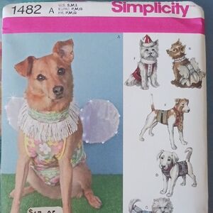 Simplicity Dog Costume Pattern #1482